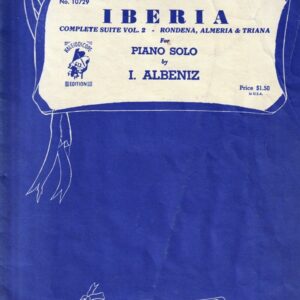 アルベニス イベリア 第2巻 輸入楽譜 albeniz iberia マークス・ミュージック edward B.marks music corporation ピアノ・ソロ piano solo