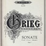 ピアノ・ソナタ op.7 輸入楽譜 グリーグ piano sonate e-moll grieg ペータース社 edition peters ピアノ・ソロ for piano