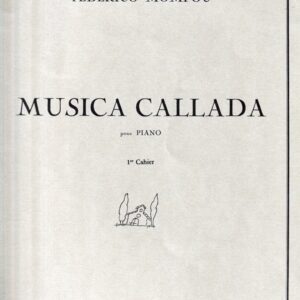 ひそやかな音楽 第1巻 輸入楽譜 モンポウ musica callada federico mompou サラベール社 editions salabert ピアノ・ソロ for piano