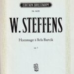 ワルター・シュテフェンス Hommage a Bela Bartok Op.５ 輸入楽譜 W.steffens クラリネット for Clarinet in B＆Piano ブライトコプフ社