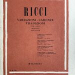 リッチ オペラ・カデンツァ集 輸入楽譜 Luigi Ricci Variazioni-Cadenze Tradizioni per canto リコルディ Ricordi voci miste 洋書