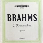 ブラームス 2つのラプソディー Op.79 輸入楽譜 Brahms 2 Rhapsodies ピアノ・ソロ piano solo ペータース社 peters 洋書
