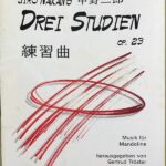 中野二郎 練習曲 op.23 輸入楽譜 jiro nakano Deri Studien マンドリン 洋書