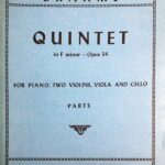 ブラームス ピアノ五重奏曲 ヘ短調 Op.34 輸入楽譜 brahms Klavier-Quintett f-moll パート譜セット ピアノ バイオリン ビオラ チェロ 洋書