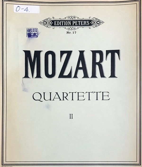 モーツァルト 弦楽四重奏曲集 第2巻 輸入楽譜 mozart quartette パート