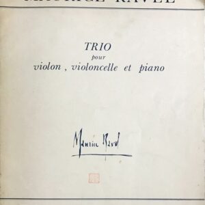 ラヴェル ピアノ三重奏曲 輸入楽譜 ravel trio パート譜セット ピアノ バイオリン チェロ 洋書