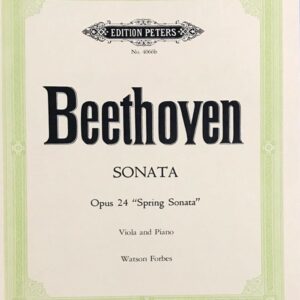 ベートーヴェン バイオリン・ソナタ Op.24 「春 (スプリング)」ビオラ編曲 輸入楽譜 beethoven sonata spring sonata viola and piano 洋書