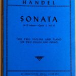ヘンデル ソナタ ト短調 Op.2 No.8 （ヴァイオリン二重奏+ピアノ） 輸入楽譜 handel sonata in G minor for 2 violins and piano 洋書