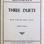 ベートーヴェン ３つの二重奏曲 輸入楽譜 beethoven three duets for violin and viola バイオリン ビオラ 洋書