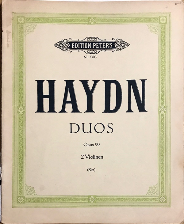 ハイドン 3つのデュエット・Op.99 輸入楽譜 haydn duos 2violinen ヴァイオリン 洋書