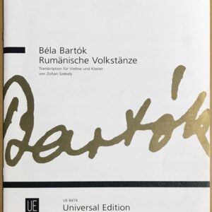 バルトーク ルーマニア民族舞曲 ピアノ伴奏付 バイオリン・ソロ用編曲 輸入楽譜 bartok rumanische volkstanze 洋書