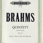 ブラームス ピアノ五重奏曲 ヘ短調 Op.34 輸入楽譜 Brahms Qintett f-moll ピアノ ヴァイオリン ヴィオラ チェロ ペータース スコア