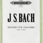バッハ 2台のクラヴィーアのための協奏曲 ハ短調 輸入楽譜 Bach Konzert fur 2 Klaviere c-moll ペータース peters 2台ピアノ4手用