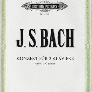 バッハ 2台のクラヴィーアのための協奏曲 ハ短調 輸入楽譜 Bach Konzert fur 2 Klaviere c-moll ペータース peters 2台ピアノ4手用