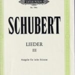 シューベルト 歌曲集 第3巻(高声用) 輸入楽譜 schubert lieder ペータース社 peters ausgabe fur hohe stimme 声楽 ピアノ伴奏 vocal piano