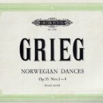 グリーグ ノルウェー舞曲 Op.35 No.1-4 ピアノ連弾(1台4手) 輸入楽譜 Grieg Norwegian Dances Piano Duet ペータース社 peters