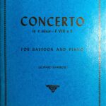 ヴィヴァルディ バスーン協奏曲 ホ短調 F.VIII, N.6 Op.45/2 RV 484 輸入楽譜 Vivaldi Concerto in for Bassoon and Piano ファゴット