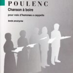 プーランク 酒飲みの歌 輸入楽譜 Poulenc Chanson a Boire poer voix d'hommes a cappella サラベール社 Salabert 男声 合唱 ア・カペラ