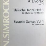 ドヴォルザーク スラヴ舞曲集 Op.72 No.1-4 (ピアノ連弾) 輸入楽譜 Dvorak Slavonic Dances volume2 Piano Duet ジムロック社 simrock