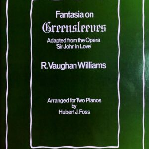 ヴォーン・ウィリアムズ グリーンスリーヴス幻想曲 2台ピアノ 輸入楽譜 vaughan williams fantasia on greensleeves 2 pianos Oxford