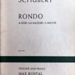 シューベルト ヴァイオリンと弦楽オーケストラのためのロンド イ長調 輸入楽譜 Shubert Rondo A-dur ピアノ伴奏 Violine piano ショット