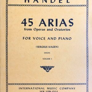 ヘンデル 45のアリア集 第2巻 (高声用) 輸入楽譜 Handel 45Arias for