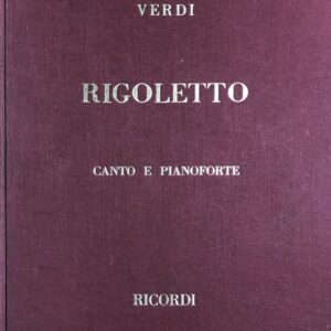 ヴェルディ 歌劇「リゴレット」 布装 輸入楽譜 Verdi Opera Rigoletto canto e pianoforte オペラ vocal score ピアノ伴奏 リコルディ 声楽