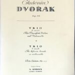 ドヴォルザーク ピアノ三重奏曲 Antonin Dvorak trio 輸入楽譜/ヴァイオリン/弦楽/simrock/ジムロック