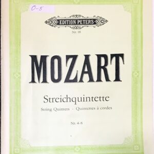 モーツァルト 弦楽五重奏曲 mozart streichquintette 輸入楽譜/フルスコア/ヴァイオリン/ピアノ/peters