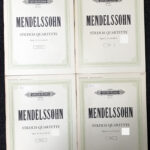 メンデルスゾーン 弦楽四重奏曲 mendelssohn streich quartette op12 13 44 80 81 輸入楽譜/洋書/ヴァイオリン/peters/ペータース