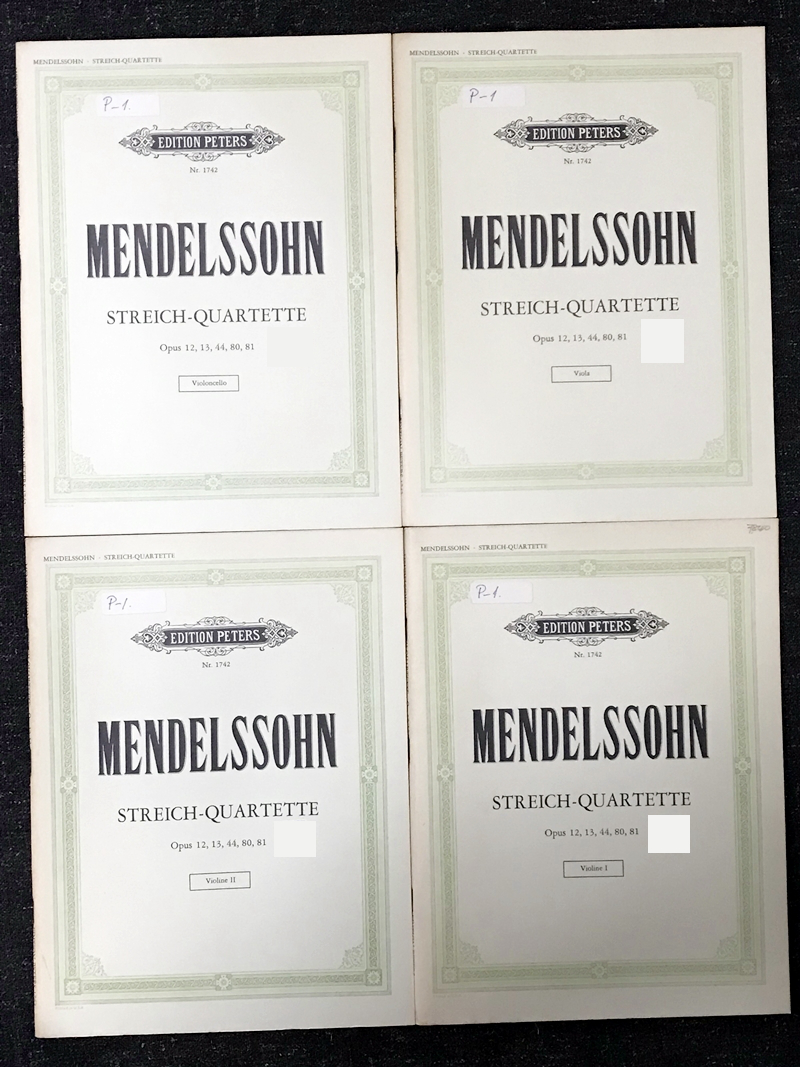 メンデルスゾーン 弦楽四重奏曲 mendelssohn streich quartette op12