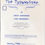 ルロイアンダーソン タイプライター leroy anderson the typewriter 輸入楽譜/洋書/フルスコア/オーケストラ/吹奏楽/Belwin Mills