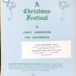 ルロイアンダーソン クリスマスフェスティバル leroy anderson christmas festival 輸入楽譜/洋書/フルスコア/オーケストラ/吹奏楽