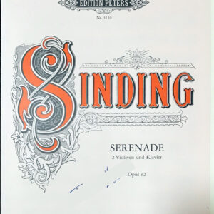 シンディング セレナーデ sinding serenade op92 輸入楽譜/洋書/弦楽/ピアノ三重奏曲/ヴァイオリン/peters/ペータース