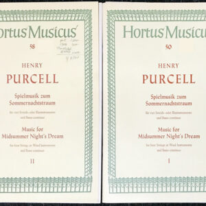 パーセル 夏の夜の夢 1-2 purcell music for midsummer nights dream 輸入楽譜/洋書/弦楽/ピアノ三重奏曲/ヴァイオリン/barenreiter