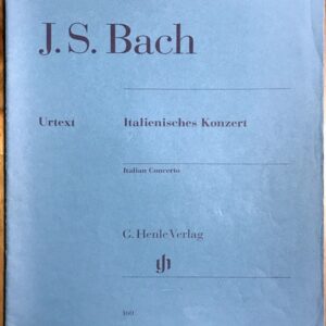 バッハ イタリア協奏曲 輸入楽譜 Bach Italian Concerto イタリアンコンチェルト ヘンレ社 Henle 原典版 Urtext 洋書 ピアノ Piano solo