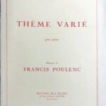 プーランク 主題と変奏 輸入楽譜 Poulenc Theme Varie pour piano マックス・エシーク社 max eschig ピアノ・ソロ 洋書 ヴァリエーション