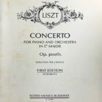 リスト ピアノ協奏曲 第1番 変ホ長調 2台ピアノ用編曲 輸入楽譜 Liszt Concerto for piano Op.posth first edition ピアノコンチェルト