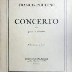 プーランク ピアノ協奏曲 2台ピアノ 輸入楽譜 Poulenc Concerto pour piano et orchestre Reduction pour 2 pianos サラベール 洋書