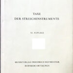 taxe der streichinstrumente 12 ヴァイオリン解説書