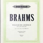 ブラームス 無伴奏世俗合唱曲集 brahms weltliche gesange op 42 62 93a 104 WoO34
