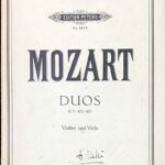 モーツァルト ヴァイオリンとヴィオラのための二重奏曲 mozart duos kv 423 424