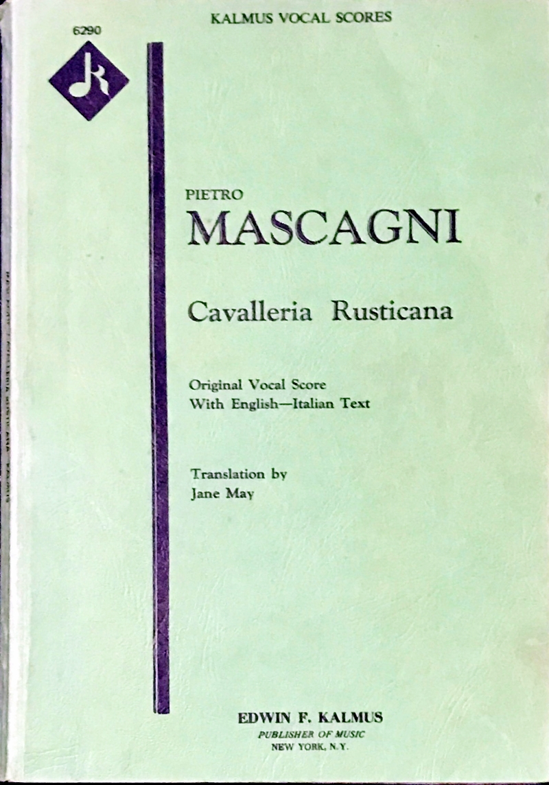 cavalleria　マスカーニ　カヴァレリア・ルスティカーナ　mascagni　rusticana　–　中古楽譜専門店プラスノート