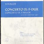 ヴィヴァルディ ヴァイオリン協奏曲 調和の霊感 op3 vivaldi concerto ix f major lestro armonico