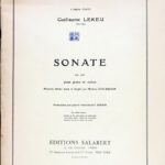 ルクー ソナタ Guillaume lekeu sonate