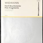 ヴィットマン 5つの断片 widmann five fragments 輸入楽譜/洋書/クラリネット/ピアノ/schott/ショット