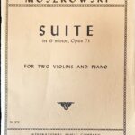 モシュコフスキ 2つのヴァイオリンとピアノのための組曲 Op71 moszkowski suite 輸入楽譜/洋書/バイオリン/ピアノ/international music