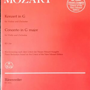 モーツァルト ヴァイオリン協奏曲 第3番 KV 216 mozart concerto in g major 輸入楽譜/洋書/バイオリン/barenreiter/ベーレンライター