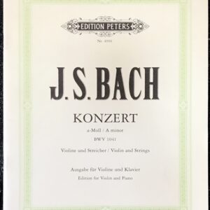 バッハ ヴァイオリン協奏曲第1番 BWV1041 bach konzert a-moll 輸入楽譜/洋書/バイオリン/peters/ペータース