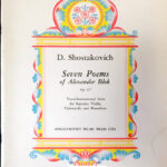ショスタコーヴィチ アレクサンドル・ブロークの詩による7つの歌曲 Shostakovich seven poems of alexander blok op127 輸入楽譜